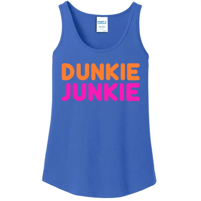 Dunkie Junkie Funny Donut Lover Parody Gift Ladies Essential Tank