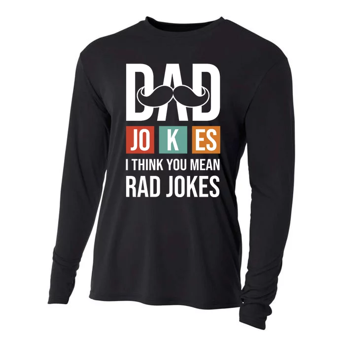 Dad Jokes Funny Father T Cooling Performance Long Sleeve Crew