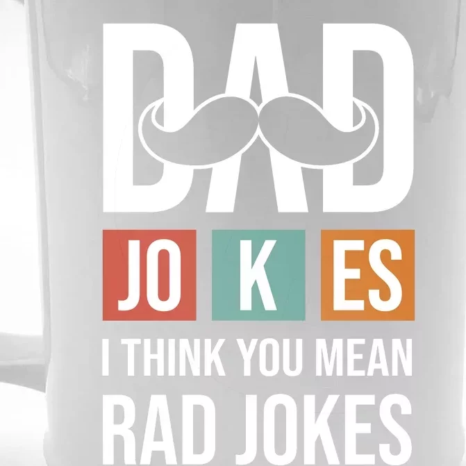 Dad Jokes Funny Father T Front & Back Beer Stein