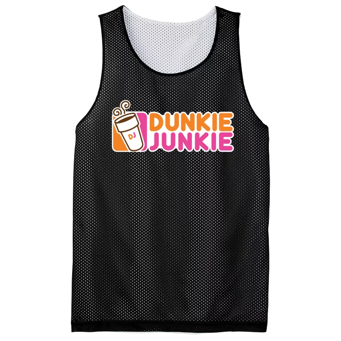 Dunkie Junkie Gift Funny Coffee Lover Gift Gift Mesh Reversible Basketball Jersey Tank