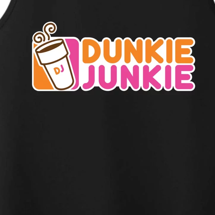 Dunkie Junkie Gift Funny Coffee Lover Gift Gift Performance Tank