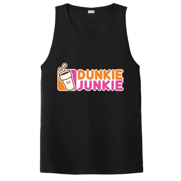 Dunkie Junkie Gift Funny Coffee Lover Gift Gift Performance Tank