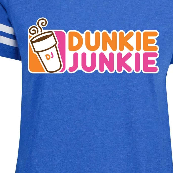 Dunkie Junkie Gift Funny Coffee Lover Gift Gift Enza Ladies Jersey Football T-Shirt