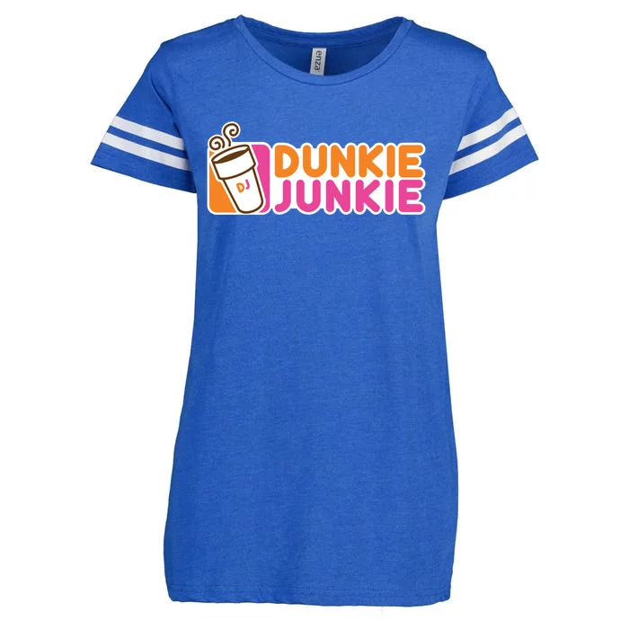 Dunkie Junkie Gift Funny Coffee Lover Gift Gift Enza Ladies Jersey Football T-Shirt