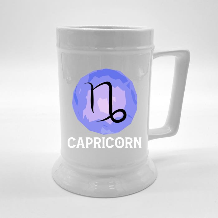 December January Horoscope Capricorn Star Zodiac Sign Gift Front & Back Beer Stein