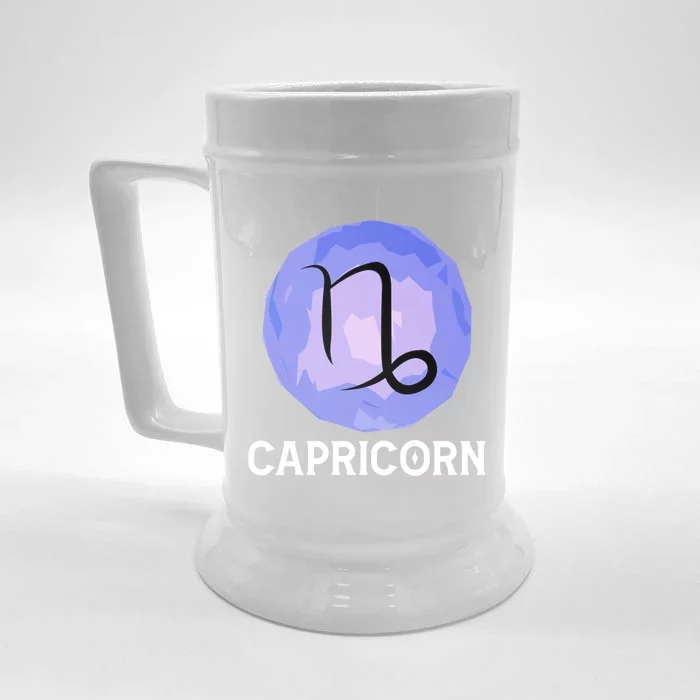 December January Horoscope Capricorn Star Zodiac Sign Gift Front & Back Beer Stein