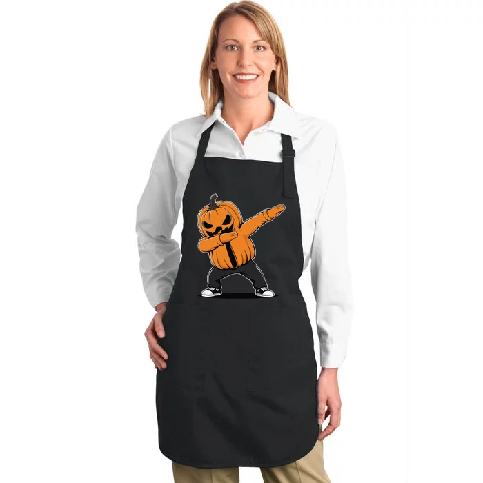 Dabbing JackoLantern Halloween Full-Length Apron With Pocket