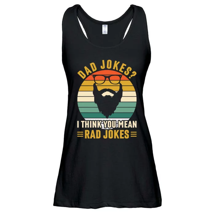 Dad Jokes I Think You Mean Rad Jokes Funny Fathers Day Ladies Essential Flowy Tank