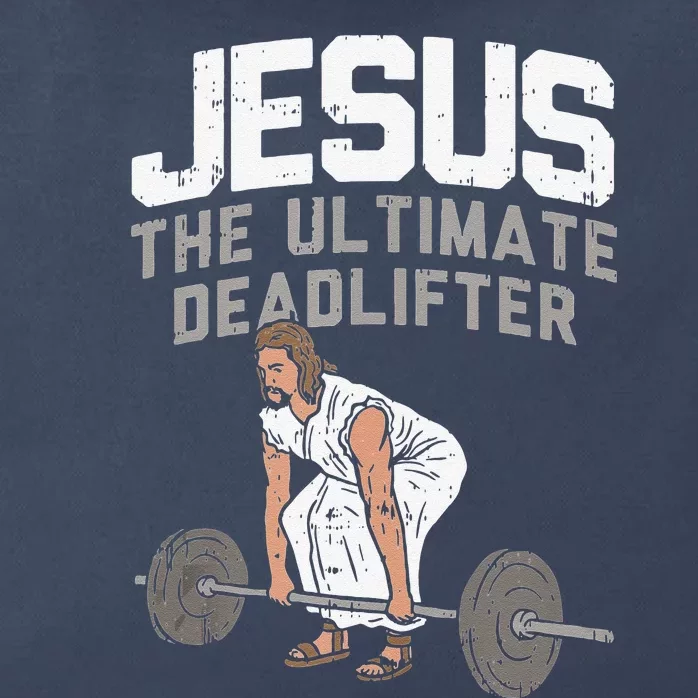 Deadlift Jesus I Christian Weightlifting Funny Workout Gym Gift Zip Tote Bag