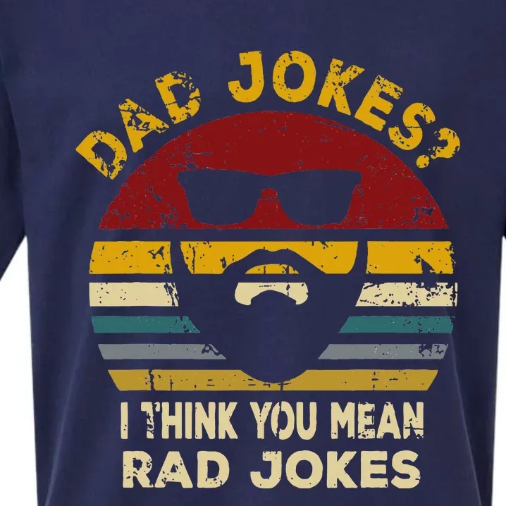 Dad Jokes I Think You Mean Rad Jokes Sueded Cloud Jersey T-Shirt