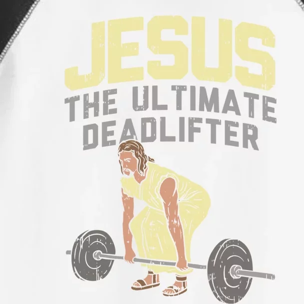 Deadlift Jesus I Christian Weightlifting Funny Workout Gym Great Gift Toddler Fine Jersey T-Shirt