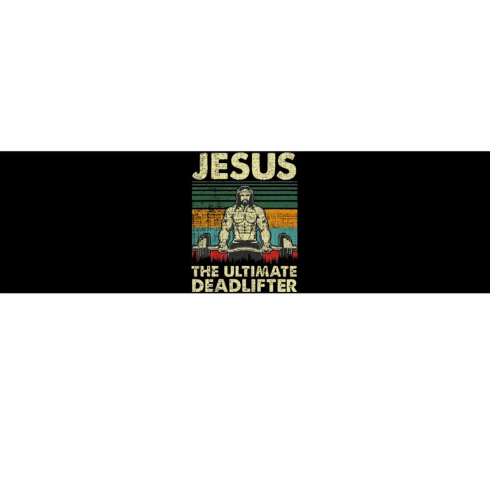 Deadlift Jesus I Christian Weightlifting Funny Workout Gym Bumper Sticker