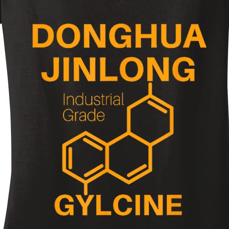 Donghua Jinlong Industrial Grade Glycine Women's V-Neck T-Shirt