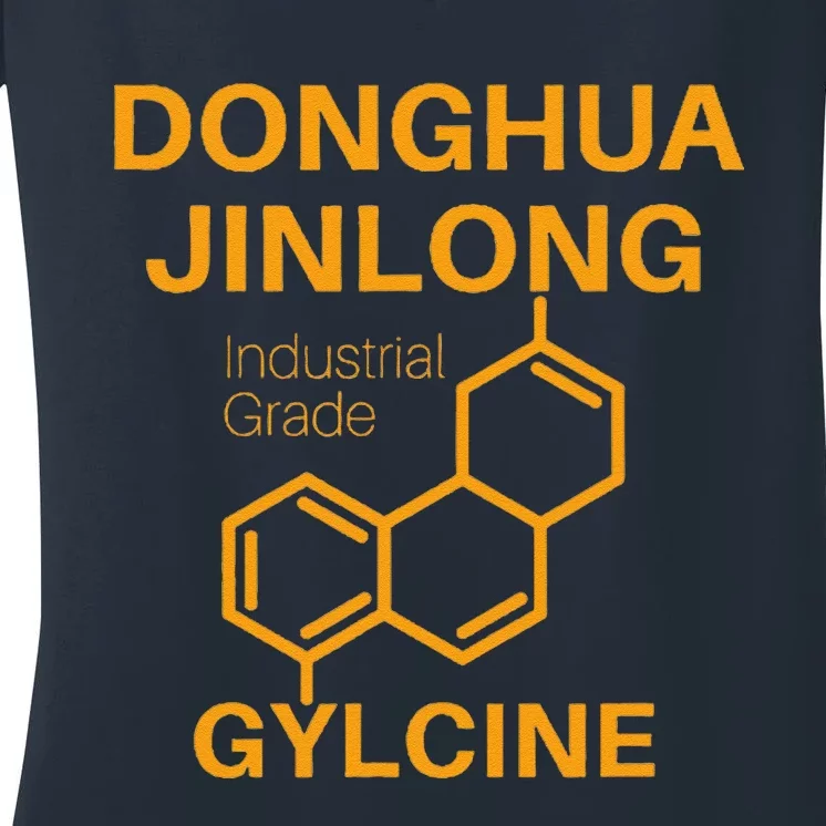 Donghua Jinlong Industrial Grade Glycine Women's V-Neck T-Shirt