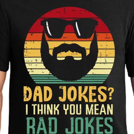 Dad Jokes I Think You Mean Rad Jokes Retro Fathers Day Pajama Set