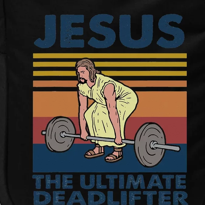 Deadlift Jesus I Christian Weightlifting Funny Workout Gym Impact Tech Backpack