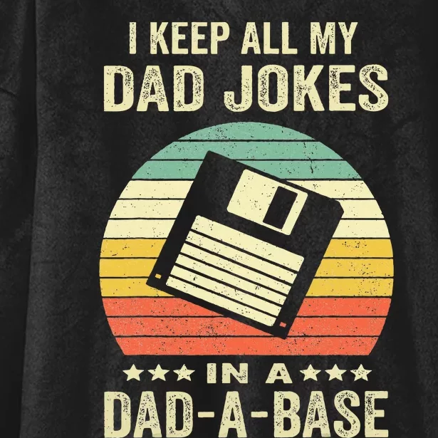 Dad Jokes In Dadabase Hooded Wearable Blanket