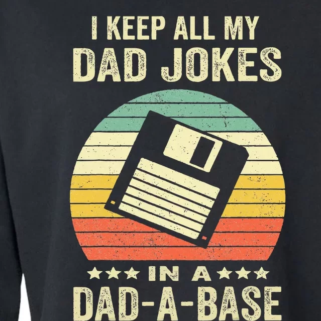 Dad Jokes In Dadabase Cropped Pullover Crew