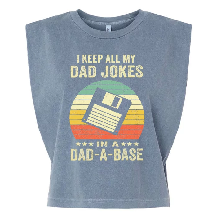 Dad Jokes In Dadabase Garment-Dyed Women's Muscle Tee