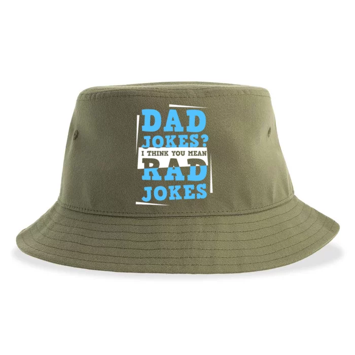 Dad Jokes I Think You Mean Rad Jokes Birthday Party For Dad Gift Sustainable Bucket Hat