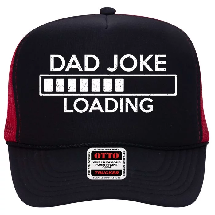 Dad Joke Loading Pregnancy Announcet For Dad For Husband Funny Gift High Crown Mesh Trucker Hat