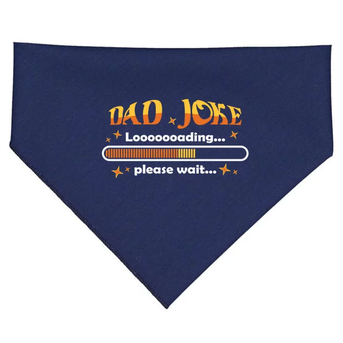 Dad Joke Loading Please Wait Funny Gift USA-Made Doggie Bandana