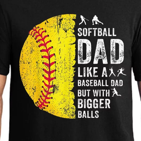 Dad Just Like A Baseball Dad But With Bigger Balls Pajama Set