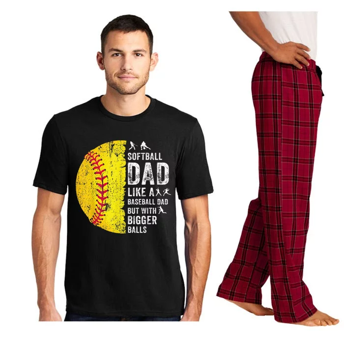 Dad Just Like A Baseball Dad But With Bigger Balls Pajama Set