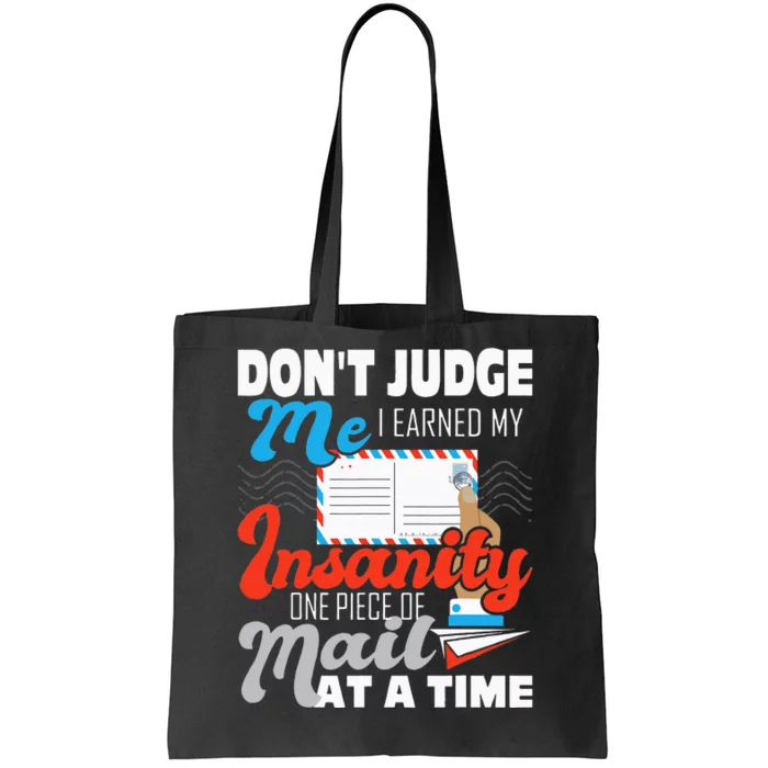 Dont Judge Me Postal Worker Mailman Postman Mail Carrier Tote Bag