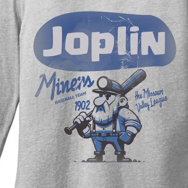 Defunct Joplin Miners Baseball Team Minor League Baseball Team Womens CVC Long Sleeve Shirt