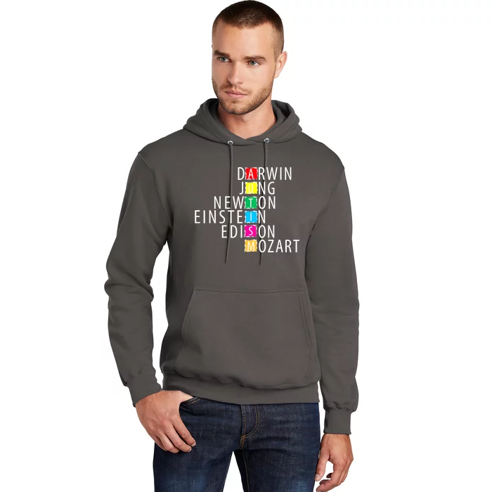 Darwin Jung Newton Einste In Edison Mozart Autism Support Gift Hoodie