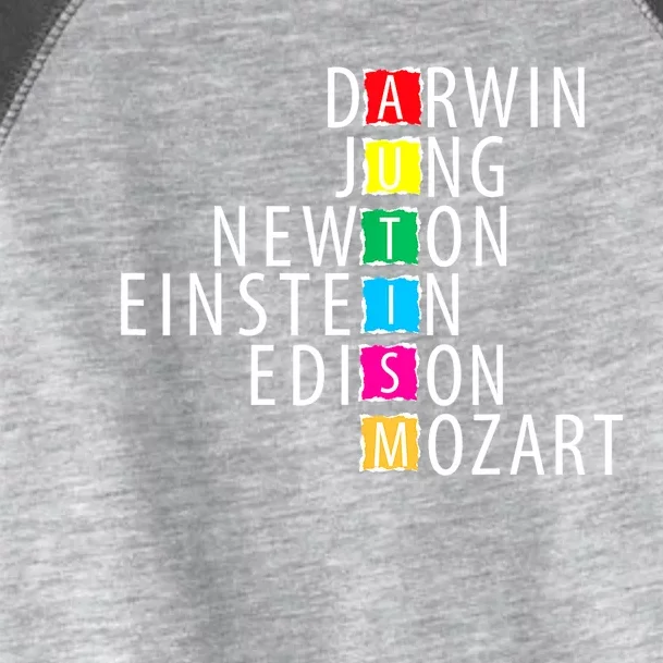 Darwin Jung Newton Einste In Edison Mozart Autism Support Gift Toddler Fine Jersey T-Shirt