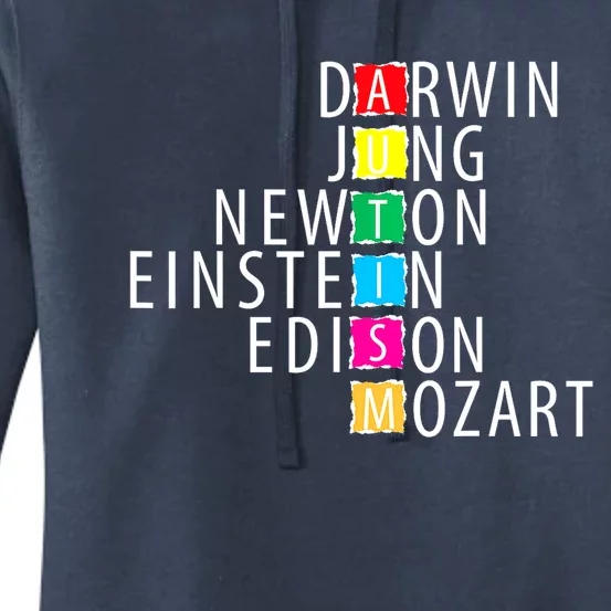 Darwin Jung Newton Einste In Edison Mozart Autism Support Gift Women's Pullover Hoodie