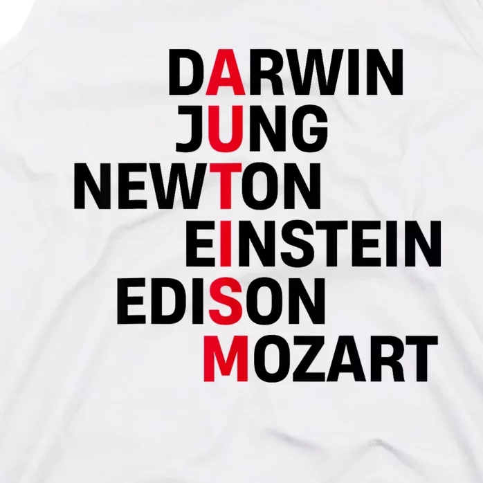 Darwin Jung Newton Einstein Edison Mozart Autism Awareness Tank Top