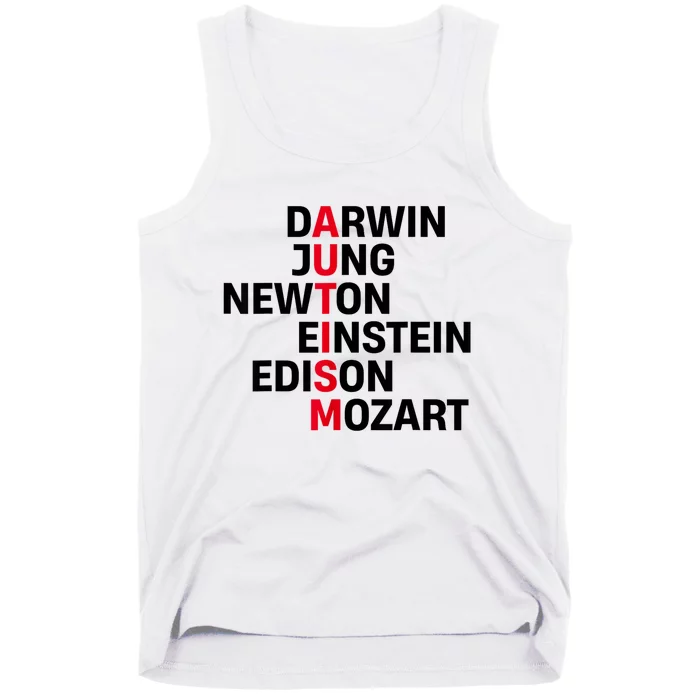 Darwin Jung Newton Einstein Edison Mozart Autism Awareness Tank Top