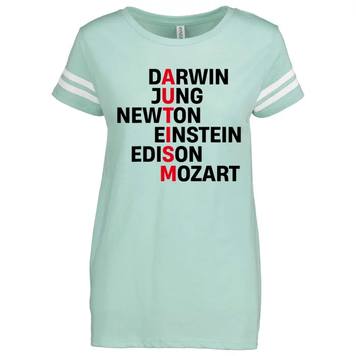 Darwin Jung Newton Einstein Edison Mozart Autism Awareness Enza Ladies Jersey Football T-Shirt