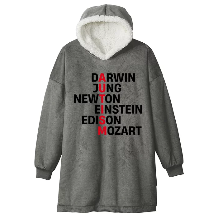 Darwin Jung Newton Einstein Edison Mozart Autism Awareness Hooded Wearable Blanket