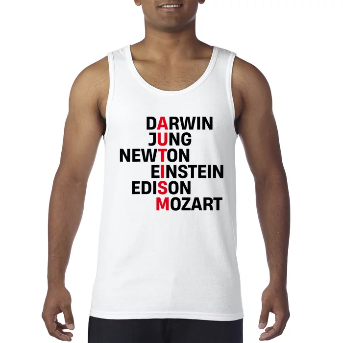 Darwin Jung Newton Einstein Edison Mozart Autism Awareness Tank Top