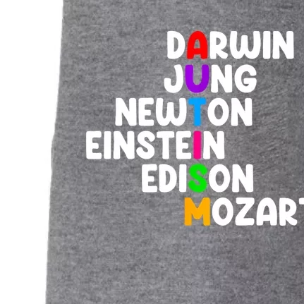 Darwin Jung Newton Einstein Edison Autism Awareness Gift Doggie 3-End Fleece Hoodie