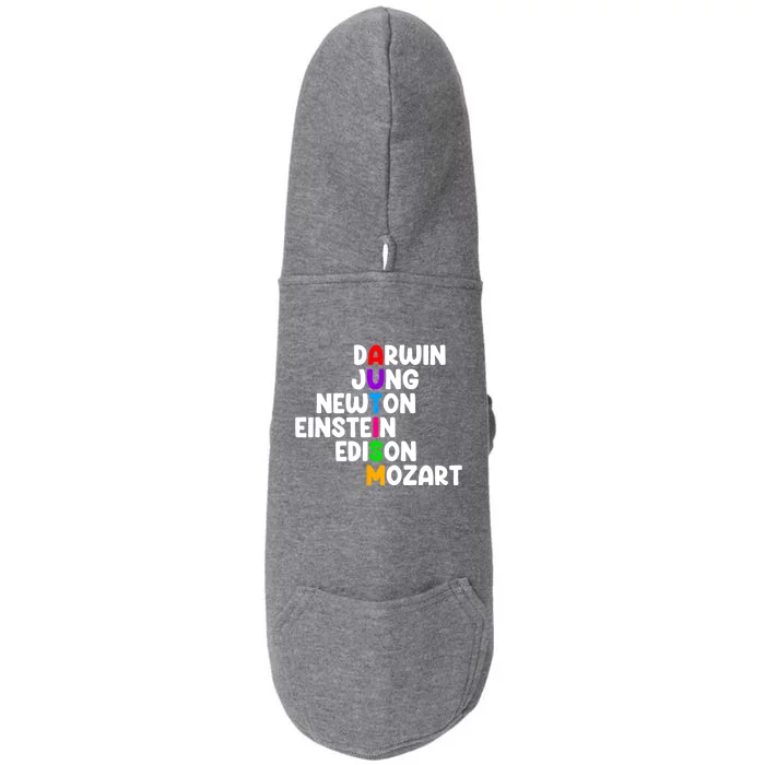 Darwin Jung Newton Einstein Edison Autism Awareness Gift Doggie 3-End Fleece Hoodie