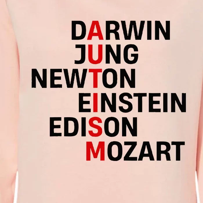 Darwin Jung Newton Einstein Edison Mozart Womens California Wash Sweatshirt