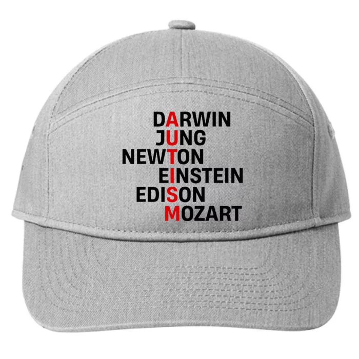 Darwin Jung Newton Einstein Edison Mozart 7-Panel Snapback Hat