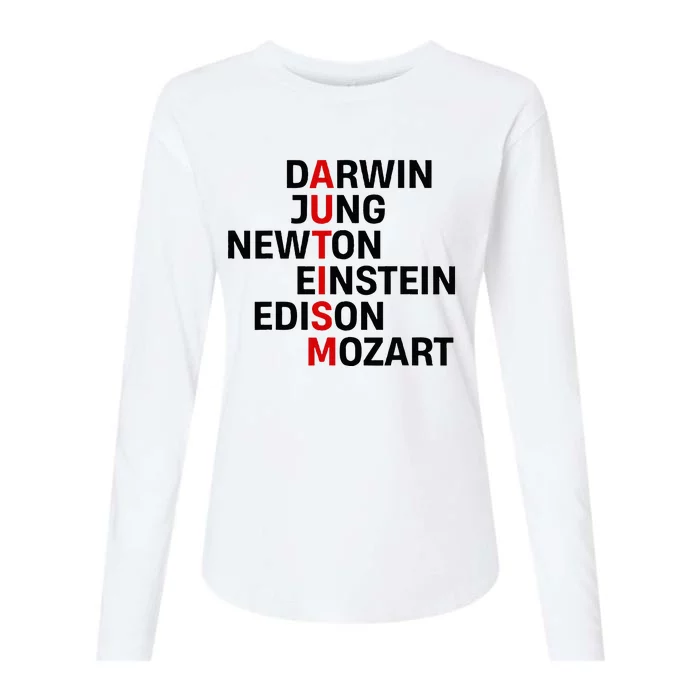 Darwin Jung Newton Einstein Edison Mozart Womens Cotton Relaxed Long Sleeve T-Shirt