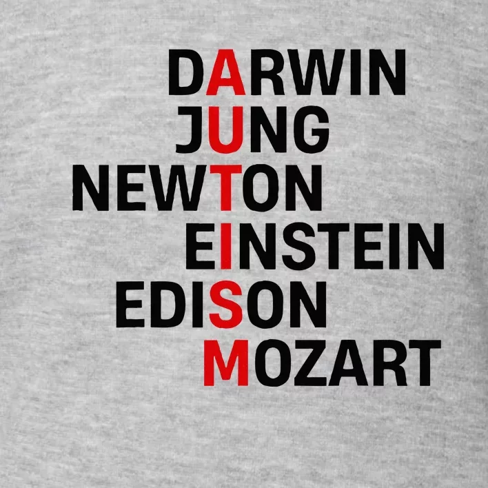 Darwin Jung Newton Einstein Edison Mozart Autism Awareness Toddler Sweatshirt