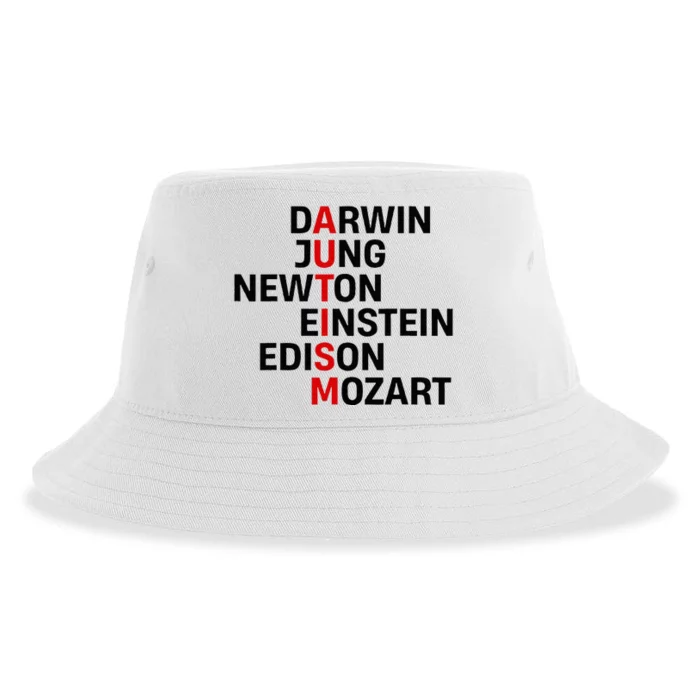 Darwin Jung Newton Einstein Edison Mozart Autism Awareness Sustainable Bucket Hat