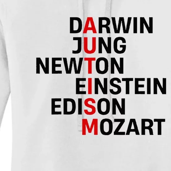 Darwin Jung Newton Einstein Edison Mozart Autism Awareness Women's Pullover Hoodie