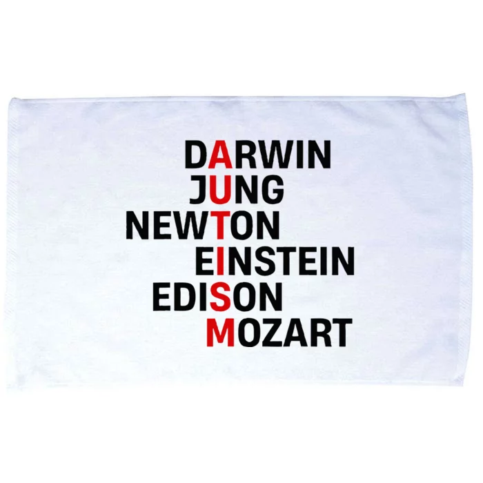 Darwin Jung Newton Einstein Edison Mozart Autism Awareness Microfiber Hand Towel