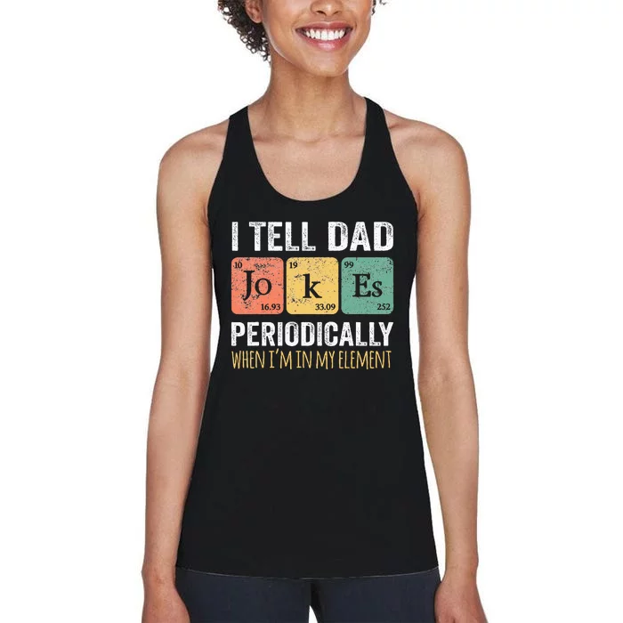 Dad Jokes Periodically Element  Classic Fit Women's Racerback Tank