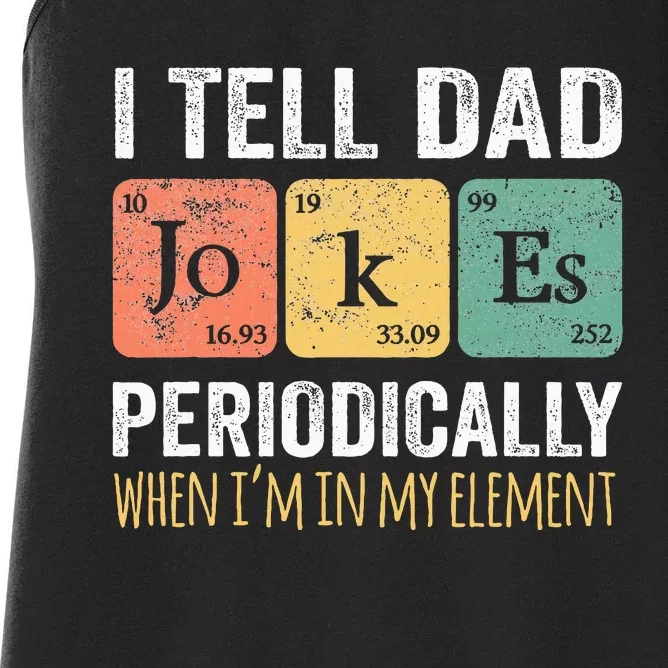 Dad Jokes Periodically Element  Classic Fit Women's Racerback Tank