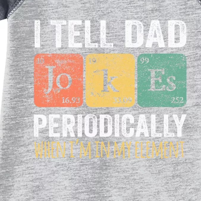 Dad Jokes Periodically Element  Classic Fit Infant Baby Jersey Bodysuit